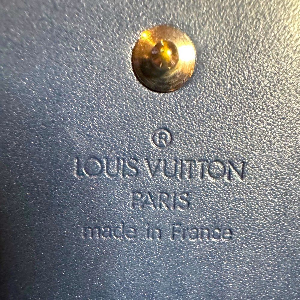 Auth Louis Vuitton Ltd Edition Navy Blue Matte Monogram Elise Compact Wallet Ex+ - Picture 9 of 14